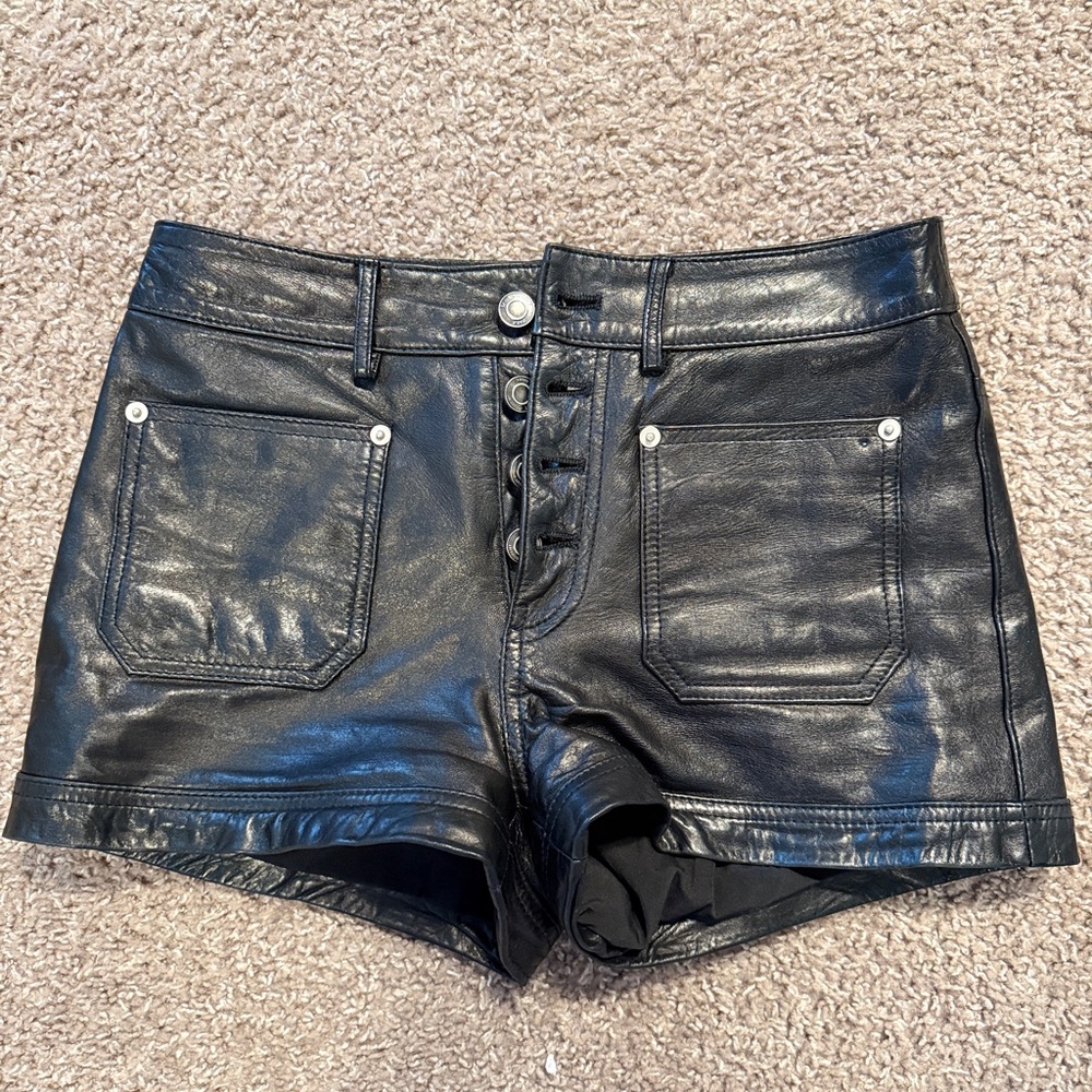 Leather shorts